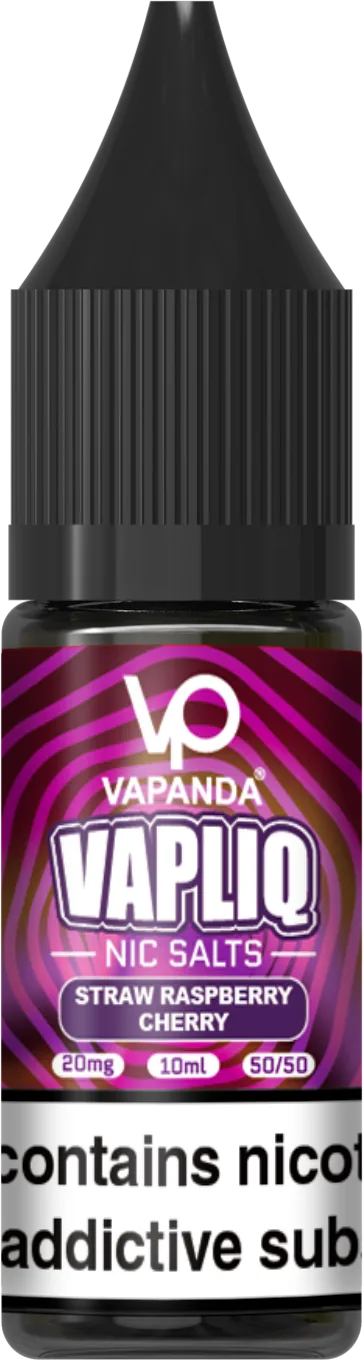 Straw Raspberry Cherry - VAPLIQ E-Liquid - disposable e-cigarette